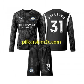 Koszulka Manchester City Ederson Moraes 31 Bramkarskie Dziecięca Czwarty 2024/25 Koszulki Piłkarskie(L/S)